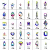 Joyería de diamantes de fondo plano para arte de uñas taladro para punta de dedo color mágico brillante AB forma especial fondo plano forma especial rhinestone decoración de uñas