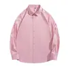 Camisa de Manga Larga de Alta Gama para Verano para Hombre con Cuello de Solapa de Negocios Nueva 2026 Casual sin Planchar Ropa Formal