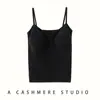 Rib Francés Básico de Punto Rayado Cachemir Camisola Chaleco Pequeño Mujer Capa Interior Capa Base Ropa Exterior Top Strapless Chica Popular