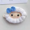 Pasador de cereza tejido a mano de lana personalizado, clip lateral de flor coreana tejido a mano, joyería para mujer, accesorios para el cabello, venta al por mayor, envío gratis