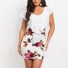 Nuevo Amazon Ebaywish Explosiones Europeas y Americanas Vestido Casual Ajustado Estampado Falso de Dos Piezas Ropa de Mujer
