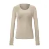 2026 novo estilo feminino manga longa térmica de fleece roupa íntima, camiseta justa, top feminino para o início do outono