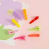 Pinzas de pato de plástico de colores dulces hechas a mano para niños, pinzas para el pelo de plástico sólido tipo gelatina para niñas pequeñas, 3.5 cm