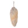 Colgante de pelo de zorro de 30 cm para Halloween, cola de zorro azul plateada, accesorio de piel auténtica, colgante para bolso de mujer