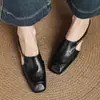 Medias Pantuflas Cerradas de Media Punta Huecas de Alta Gama Estilo Coreano para Mujer, Calzado de Verano para Exteriores, Mocasines con Cuña que Aumentan la Altura, Sandalias de Cuña Versátiles