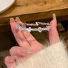 Pulseira Geométrica Exquisita de Luxo Leve com Strass de Diamante Super Brilhante, com Senso de Design de Diamante, Tendência de Moda, Pulseira Simples e Sofisticada