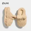 Pantuflas de Algodón Puxi Nuo Mi para Mujer, Otoño e Invierno, para Interiores, Hogar, Felpa Cálida con Suela Gruesa de Eva para Uso Doméstico
