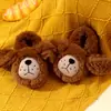 Zapatillas de Algodón Lindas de Cachorro Mary Felices con Bolsa en el Talón para Niños Calientes de Interior para el Hogar Zapatos de Piel Sintética Zapatos de Algodón para Niños Invierno