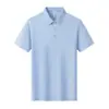 Camisa Polo de Seda de Hielo de Alta Gama de Manga Corta Ropa de Trabajo Verano Grupo Camiseta para Empleados Corporativos Ropa de Trabajo Logo Bordado Personalizado