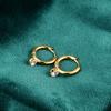 E96 anillo pequeño mini de cuentas doradas acero de titanio Anillo pequeño de hueso de oreja dorado pendiente de oreja anillo de lóbulo del oído zirconita de taladro flash