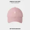 2025 Nuevo Gorra Rosa Dulce Rosa de Primavera y Verano para Mujer Aumentada Profundización Todo Fósforo Letra Suave Gorra de Béisbol para Hombre