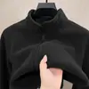 Directo de fábrica: Cárdigan de Polar O-Li, Chaqueta Casual de Cuello Alto, Chaqueta Gruesa Cálida de Otoño/Invierno para Hombre para Exteriores
