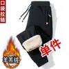 Pantalones Gruesos Forrados de Borrego de Invierno para Hombre, Casual, Holgados, Tallas Grandes, Deportivos, Pierna Recta, Cálidos