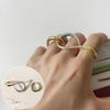 Anillo Geométrico de Möbius para Mujer Simple Simple Simple Almohadilla para Usar Dulce Cool Plata S925 Anillo Abierto Personalizado Anillo de Dedo de Comida Moda