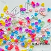 Flor Sólida Colorida de Três Pétalas 6mm Flor DIY Joias Feitas à Mão Colar Brincos Acessórios para Penteado Contas Soltas Atacado