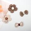 Otoño e Invierno estilo coreano conejo flor de cinco pétalos relleno de algodón bordado pajarita diy tocado flor accesorios de joyería accesorios de ropa