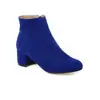 Botas curtas de outono e inverno com zíper lateral, salto grosso, cor sólida, botas femininas, tamanhos 33-43, sapatos femininos para dropshipping de comércio exterior