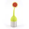 Punto de fábrica acero inoxidable colador de té creativo caricatura cafetera colador de té electrodomésticos de cocina al por mayor
