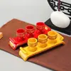 Taza de Ofrenda Dios de la Riqueza Taza de Ofrenda Buda Taza Familia Inmortal Taza de Vino Buda Cerámica Pintada Traer Riqueza y Tesoro Taza de Ofrenda Taza de Tributo Envío Gratis