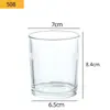 Vaso de Vidrio Transparente Sencillo para Velas de Aromaterapia Vaso Vacío Frasco para Velas DIY Portavelas para Hogar Hotel Cera de Soja Vidrio