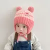 Gorro de Invierno para Bebé Estilo Nuevo Cálido Tejido con Protección para las Orejas para Niños y Niñas Lindo Súper Lindo Gorro de Lana para Bebé
