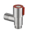 Válvula de triángulo de rosca de 4 puntos de acero inoxidable 304 para agua fría y caliente, grifo especial mini para lavadora, entrada de inodoro ultracorta