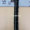 Stock Listo de Fábrica Cadena de Metal Pequeña Fragante Encaje Poliéster Hilo de Barriga Grande Borde Crudo Flecos Encaje Accesorios Decoración de Puño