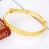 Venta Directa de Fábrica pulsera plana redonda multiple chapada en oro push-pull boda Vietnam arena dorada estilo étnico pulsera de la suerte