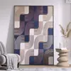 Pintura Decorativa Moderna de Luxo Leve para Entrada de Sala de Estar Laranja Linha Abstrata Pintura de Parede de Fundo de Sofá Arte Mural de Restaurante
