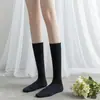 Calcetines blancos de becerro para mujer, calcetines de terciopelo finos de verano, calcetines de longitud media, calcetines de tubo largo, calcetines negros jk, calcetines para estudiantes hasta la rodilla