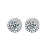 Moda Europeia e Americana High-End Brincos Redondos Princesa Cheios de Diamante Brincos para Mulheres Transmissão ao Vivo Transfronteiriça Acessórios Mais Vendidos Atacado