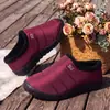 Zapatos de Invierno para Mujer Tela Cálida con Felpa Botines Tipo Calcetín sin Cierre Acolchados Casuales Versátiles Rojo Vino Gris Oscuro Azul Marino