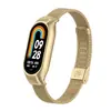 Adecuado para Correa Xiaomi Mi Band 11, Hebilla Milanesa, Caja Metálica de Acero Inoxidable, Xiaomi Mi Band 10/9/8/7
