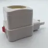 Suporte de lâmpada de parede quadrado branco com plugue Switch, tipo parede, suporte de lâmpada de celular, soquete de lâmpada de parafuso 27, suporte de lâmpada de tubo rotativo de dois polos