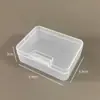 Caja plástica rectangular transparente vacía para joyería, componentes electrónicos, empaque de piezas, caja de almacenamiento de tarjetas para artículos varios
