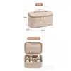 Bolsa de Almacenamiento de Belleza Particionada Multifuncional con Diseño de Asa Portátil, Resistente al Agua y a la Suciedad, Bolsa de Maquillaje de Gran Capacidad para Llevar