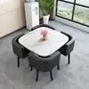 Mesa de recepción y silla sencillas combinadas, mesa de negociación, mesa de recepción y silla para negocios, oficina, ocio, mesa redonda pequeña