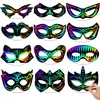 Máscaras de Papel Rasca y Gana de Halloween Héroe Personalizado Animal de la Jungla Sirena Disfraz Actividad Fiesta Regalo Máscara DIY