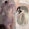 Lencería Sexy, No Necesita Quitarse, Coqueteo Apasionado en la Cama, Atractivo Uniforme de Enfermera Sexy con Tirantes para Pecho Pequeño Qqny Lencería Sexy para Mujer