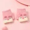 Guantes de Punto Sin Dedos para Bebé, Cálidos y Engrosados, Estilo Media Dedo para Estudiantes y Bebés, Estilo Delgado para 0-3 Meses, Guantes Cálidos Lindos para Niños