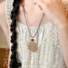 Collares para Parejas con Diseño de Nicho, Cadenas Vintage para Suéteres, Colgantes de Estilo Chino, Collares Versátiles de Estilo Étnico, Nuevos Accesorios