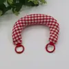Ins Estilo Japonés y Coreano Cuadros Tela Hecha a Mano Forma de C Accesorio para Muñeca Correa de Agarre Anti-Pérdida Funda para Teléfono Correa de Cuello