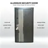 Puerta de Entrada de Aleación de Aluminio Insonorizada Antirrobo Moderna Segura Duradera Soporta Tamaños Personalizados Puerta de Entrada
