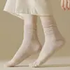 Meias de Dedos Five-finger de Borracha Alta para Mulheres da Fonte Mercantes Color Spinning Tubo Médio Sem Costura Óssea Desodorante Antibacteriano Anti-pilling
