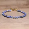 Pulsera Ajustable de Piedra Natural Tallada Estilo Bohemio Hecha a Mano con Cuentas Pulsera Tallada Ajustable Joyería Popular Europea y Americana Venta al por Mayor