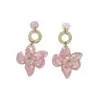 Pendientes de Botón de Perla con Lazo de Alta Gama Estéticos Diseño de Nicho Individual Exquisitos Accesorios de Pendientes de Lujo Ligero Únicos Hermosos