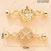 Hebilla Collar de Perlas Hueca Zirconio Completo Retro Hebilla de Bobina de Mano Hebilla de Conexión Hebilla Cadena de Lana Accesorios DIY