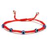 El Set de Joyería Más Popular de Amazon Ojos Azules Palma Ojo Maligno Pulsera Tejida a Mano con Cordón Rojo Pulsera Ojo del Diablo