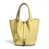 Bolsa de Nuevo Estilo Dropshipping, Cesta de Verduras, Bolso de Mano, Bolso de Mano de Piel de Vaca de Primera Capa, Bolso Cubo