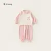 Ropa para Niños Youbao Traje para Niñas Rosa Ropa Deportiva para Niñas Top con Cuello Polo y Leggings Conjunto de Tres Piezas para Niños
